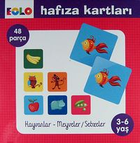 EOLO Hafıza Kartları (3-6 Yaş) / Hayvanlar-Meyveler-Sebzeler & 48 Parça