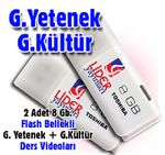 KPSS Genel Yetenek-Genel Kültür Flash Bellekli Ders Videoları (Kod:FL-111-YK) (2 Adet 8 Gb Flash Bellek)