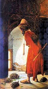 Kaplumbağa Terbiyecisi / Osman Hamdi Bey (OHB 002-50x90) (Çerçevesiz)