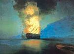 Patlayan Gemi-1900 / Ivan Konst. Aivazovsk (AIK 008-35x50) (Çerçevesiz)