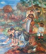 Çamaşırcı Kadınlar / Pierre Auguste Renoir (RPA 007-60x75) (Çerçevesiz)