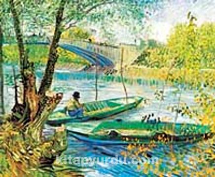 Baharda Balık Avı Clichy Köprüsü / Vincent Van Gogh (VGV 030-50x60) (Çerçevesiz)
