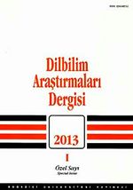 Dilbilim Araştırmaları 2013 / 1