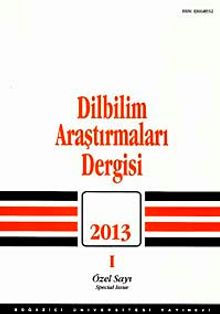 Dilbilim Araştırmaları 2013 / 1
