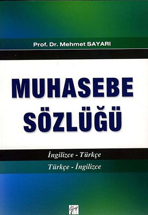 Muhasebe Sözlüğü İngilizce Türkçe -Türkçe İngilizce