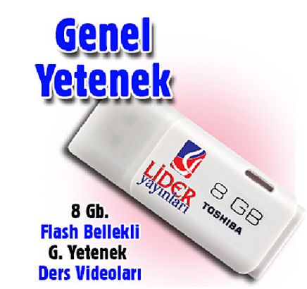 KPSS Genel Yetenek 8 Gb Flash Bellekli Ders Videoları (Kod:FL-111-GY)