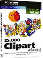25,000 Clipart VOL 3 Green Label / 25.000 Clipart Şekil ve Resim III Kod:GS.02235&