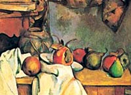 Buruşturulmuş Örtü, Vazo Ve Meyve Tabağı / Paul Cezanne (CPA 011-35x50) (Çerçevesiz)