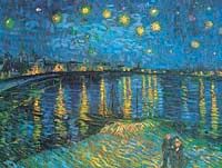 Ren Üzerinde Yıldızlı Gece / Vincent Van Gogh (VGV 012-50x65) (Çerçevesiz)