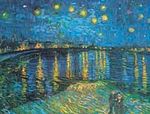 Ren Üzerinde Yıldızlı Gece / Vincent Van Gogh (VGV 012-60x80) (Çerçevesiz)