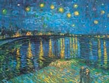 Ren Üzerinde Yıldızlı Gece / Vincent Van Gogh (VGV 012-60x80) (Çerçevesiz)