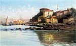 Salacak'ta Eski Bir Camii / Fausto Zonaro (ZNR 019-40x65) (Çerçevesiz)