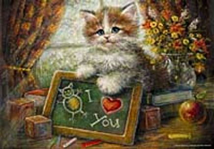 Öğretmenin Kedisi 260 Parça (33x48-Kod:3271)