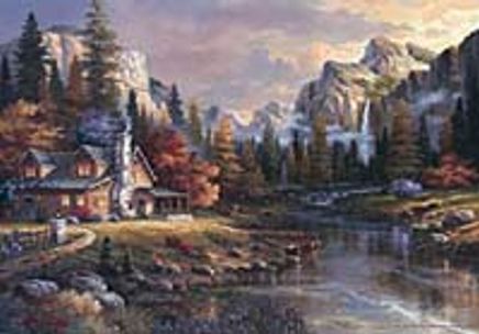 Vadideki Ev 500 Parça (34x48-Kod:3533)