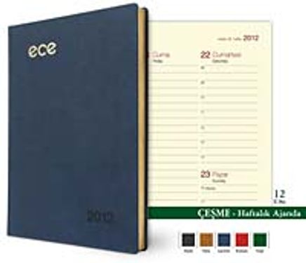 2012 Ece Ajandası - Çeşme Haftalık Ajanda