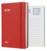 2013 Ece Ajanda - Akçay (Ürün Kodu:9)  Kırmızı