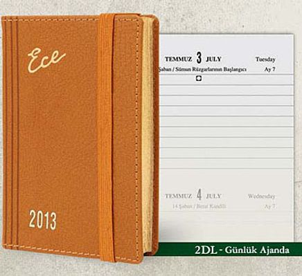 2013 Ece Ajanda - Muhtıra Serisi 2DL Cep (Ürün Kod:2) Taba