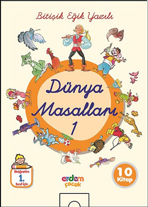 Dünya Masalları Dizisi -1 (10 Kitap) / Bitişik Eğik Yazılı Dünya Masalları