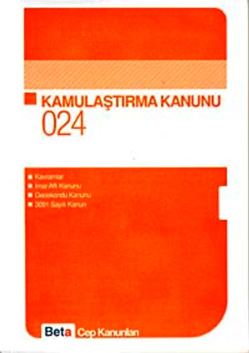 Kamulaştırma Kanunu / Cep Kitapları 024