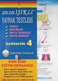 Adım Adım Işıklı Yaprak Testleri İlköğretim 4 & Türkçe - Matamatik - Fen ve Teknoloji - Sosyal Bilgiler