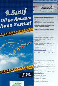 9. Sınıf Dil ve Anlatım Konu Testleri (24 test 325 soru)