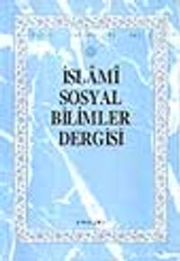 İslami Sosyal Bilimler Dergisi 1995 Cilt:3 Sayı:2