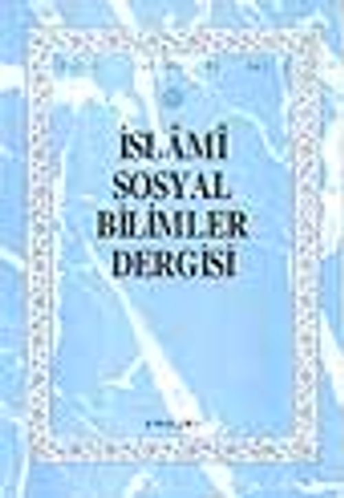 İslami Sosyal Bilimler Dergisi 1995 Cilt:3 Sayı:2