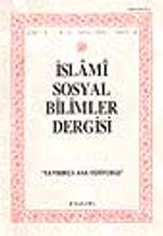 İslami Sosyal Bilimler Dergisi 1995 Cilt:3 Sayı:4