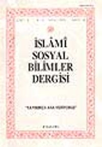 İslami Sosyal Bilimler Dergisi 1995 Cilt:3 Sayı:4
