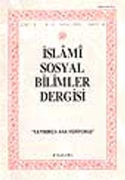 İslami Sosyal Bilimler Dergisi 1995 Cilt:3 Sayı:4