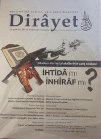 Dirayet Üç Aylık İlim Fikir ve Medeniyet Dergisi Sayı:2 Temmuz Eylül 2016