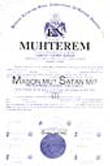 En Muhterem Mason Mu? Satan Mı?