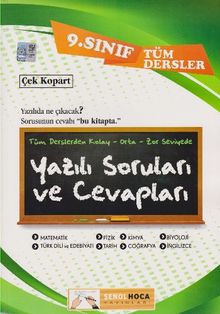 9. Sınıf Tüm Dersler Yazılı Soruları ve Cevapları
