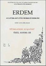 Erdem Dergisi Dört Aylık Cilt:8 Sayı:24 Türklerde Hoşgörü  Özel Sayısı:III
