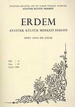Erdem Dergisi Dört Aylık Cilt:6 Sayı:18  Eylül 1990