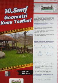 10. Sınıf Geometri Konu Testleri (40 Test-541 Soru)