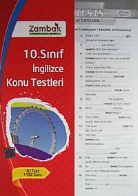 10. Sınıf İngilizce Konu Testleri (30 Test)
