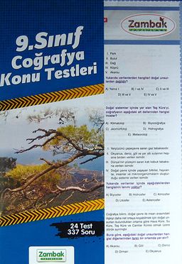 9. Sınıf Coğrafya Konu Testleri (24 Test 337 Soru)