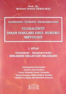 Açıklamalı İçtihatlı Karşılaştırmalı Ulusalüstü İnsan Hakları Usul Hukuku Mevzuatı 1. Kitap & Açıklamalı-Karşılaştırmalı Birleşmiş Milletler Belgeleri
