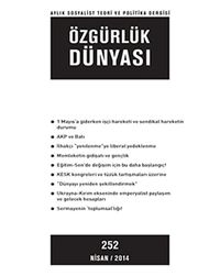 Özgürlük Dünyası / Aylık Sosyalist Teori ve Politika Dergisi / Nisan 2014 sayı:252