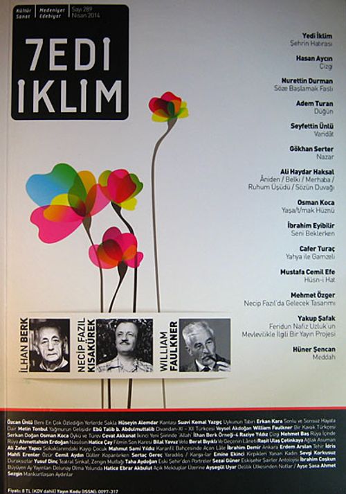 Sayı :289 Nisan 2014 Kültür Sanat Medeniyet Edebiyat Dergisi