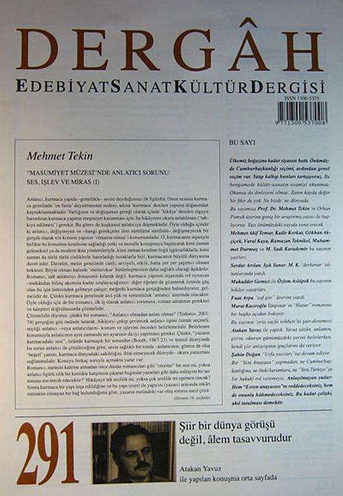 Dergah Edebiyat Sanat Kültür Dergisi Sayı:291 Mayıs 2014