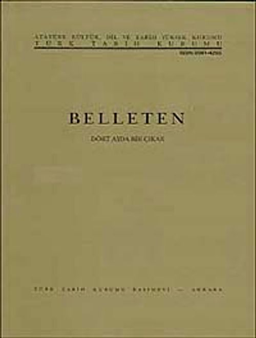 Belleten Cilt:2-Sayı:7-8 Temmuz 1938 I.Teşrin
