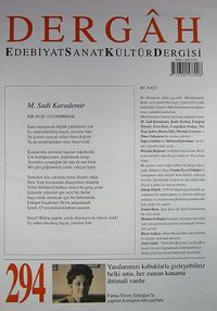 Dergah Edebiyat Sanat Kültür Dergisi Sayı:294 Ağustos 2014