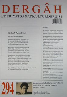 Dergah Edebiyat Sanat Kültür Dergisi Sayı:294 Ağustos 2014