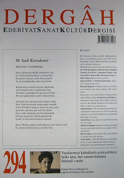 Dergah Edebiyat Sanat Kültür Dergisi Sayı:294 Ağustos 2014