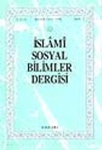 İslami Sosyal Bilimler Dergisi 1995 Cilt:3 Sayı:1