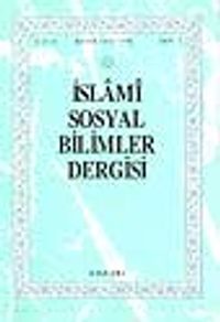 İslami Sosyal Bilimler Dergisi 1995 Cilt:3 Sayı:1
