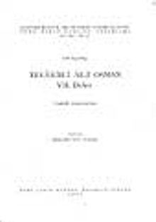 Tevarih-i Al-i Osman 7. Defter