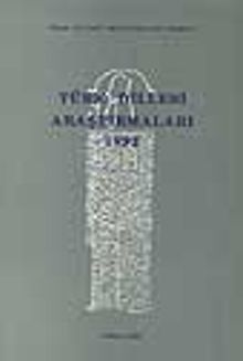 Türk Dilleri Araştırmaları 1992